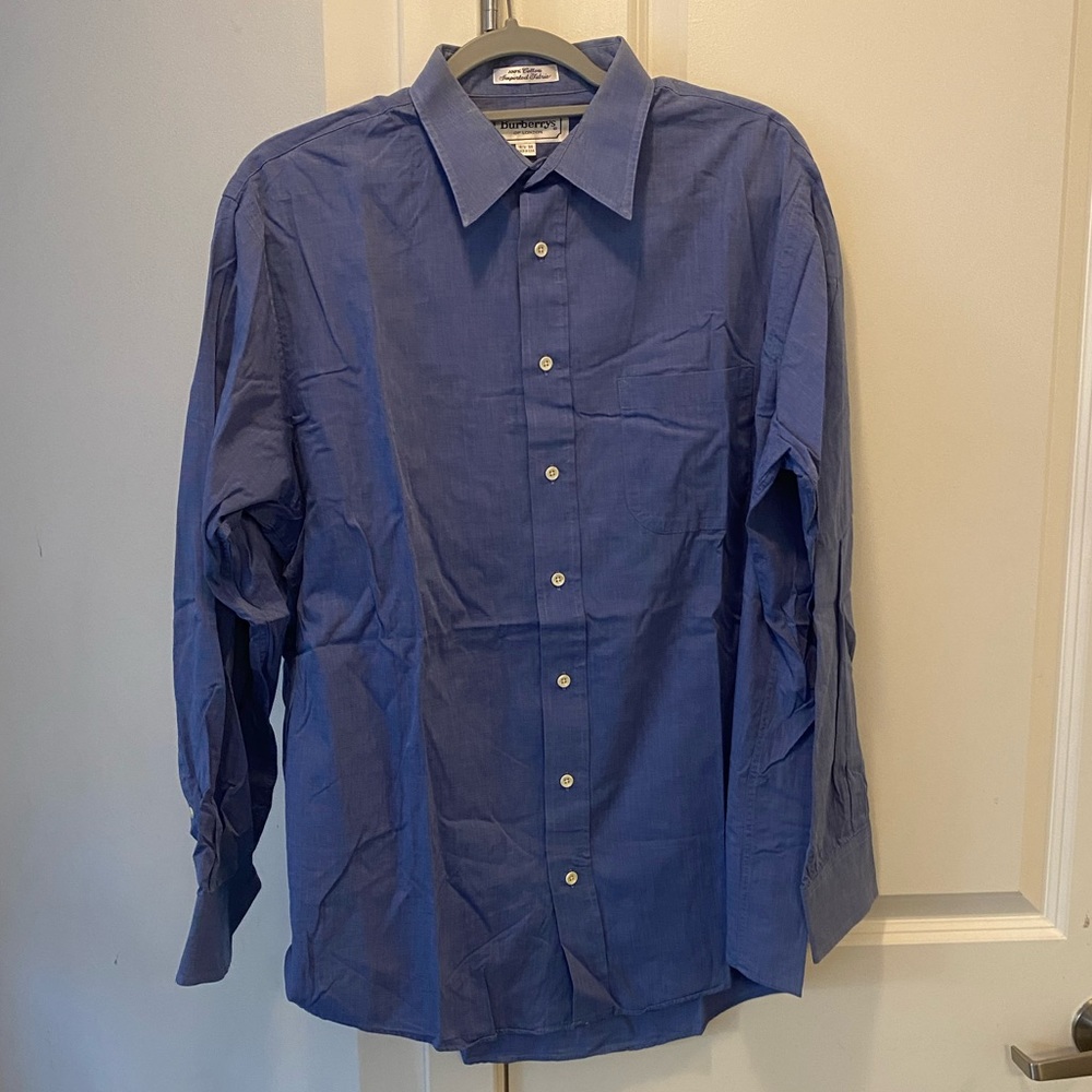 Blue Burberrys Button Down
